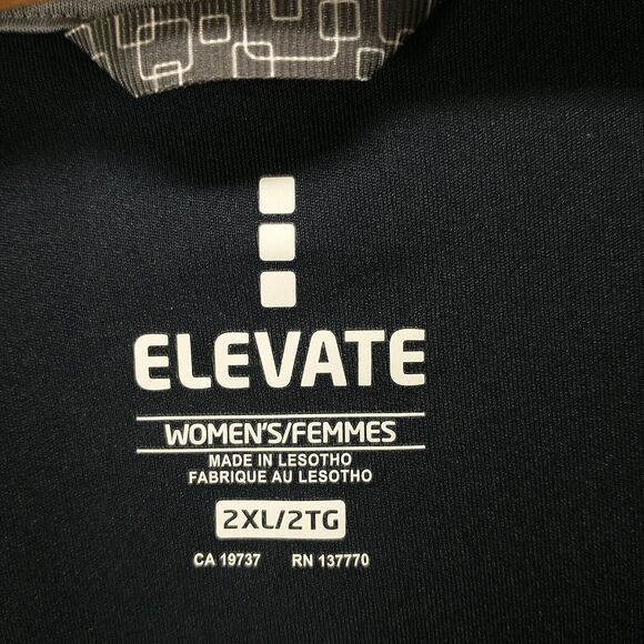 Elevate Women's Polo Shirt Blue 2XL Long Sleeve Activewear Delta Connection - Picture 9 of 13